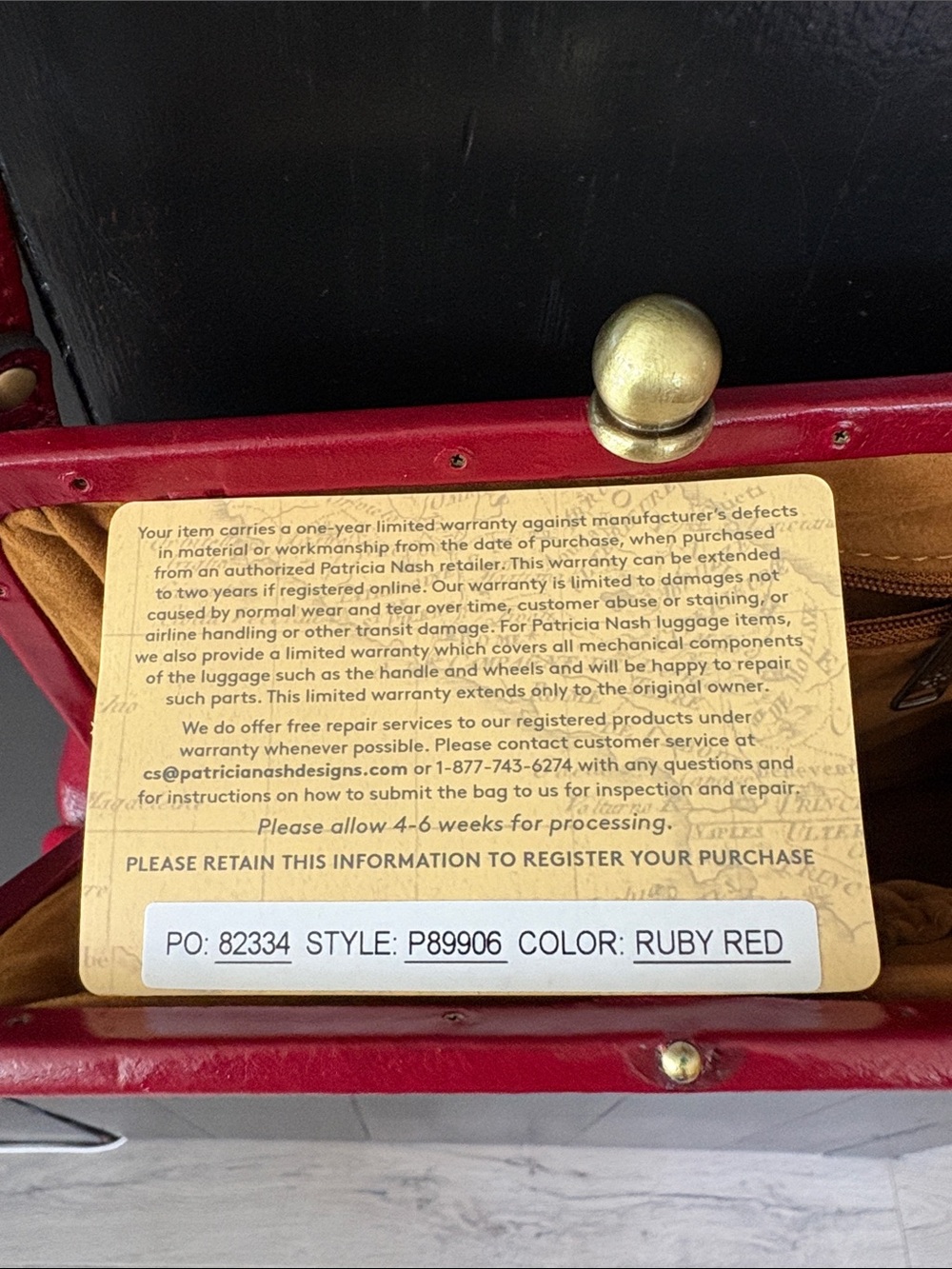 ❤️ Patricia Nash Leather Clutch Bag in Ruby Red - Picture 2 of 15